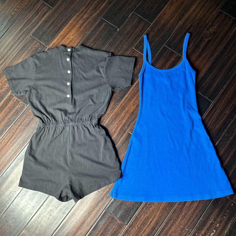 Romper & spaghetti strap mini dress Los Angeles Apparel casual basic best seller